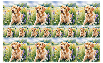 DecoCraft - Scenic Tiles Series - Watercolor Pets - Labrador - Golden