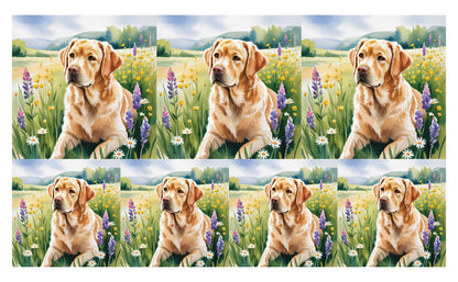 DecoCraft - Scenic Tiles Series - Watercolor Pets - Labrador - Golden