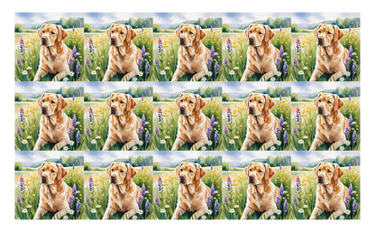 DecoCraft - Scenic Tiles Series - Watercolor Pets - Labrador - Golden