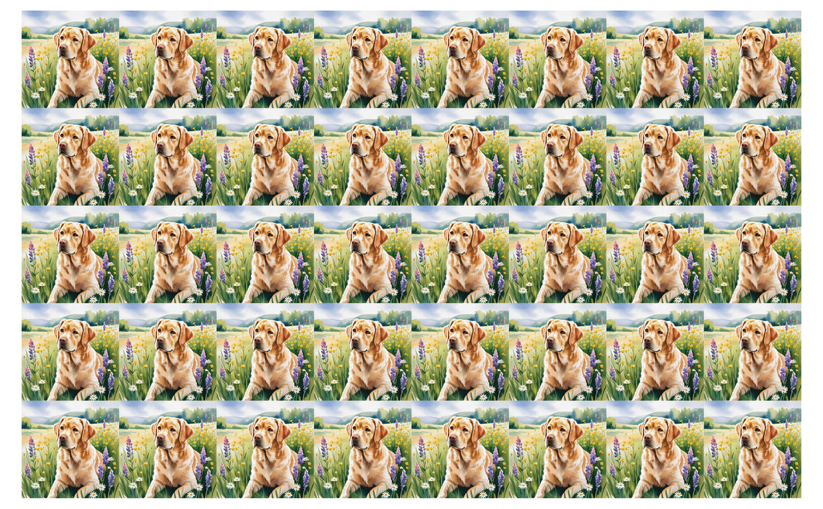 DecoCraft - Scenic Tiles Series - Watercolor Pets - Labrador - Golden