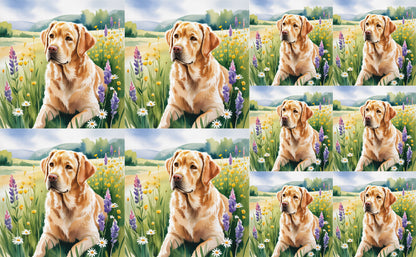 DecoCraft - Scenic Tiles Series - Watercolor Pets - Labrador - Golden