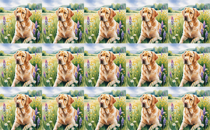 DecoCraft - Scenic Tiles Series - Watercolor Pets - Labrador - Golden