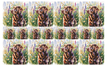 DecoCraft - Scenic Tiles Series - Watercolor Pets - Labrador - Chocolate