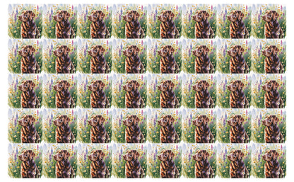 DecoCraft - Scenic Tiles Series - Watercolor Pets - Labrador - Chocolate