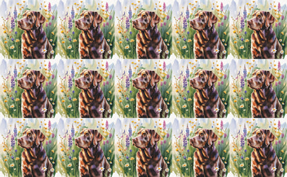 DecoCraft - Scenic Tiles Series - Watercolor Pets - Labrador - Chocolate