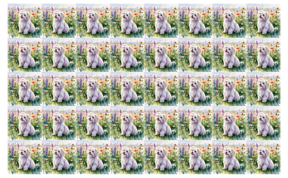 DecoCraft - Scenic Tiles Series - Watercolor Pets - Maltese