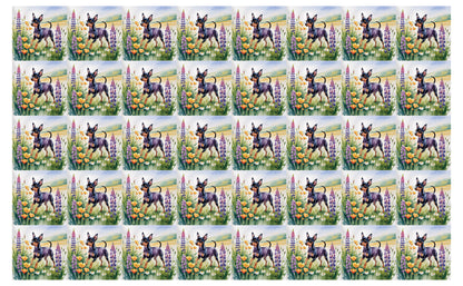 DecoCraft - Scenic Tiles Series - Watercolor Pets - Miniature Pinscher