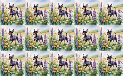 DecoCraft - Scenic Tiles Series - Watercolor Pets - Miniature Pinscher