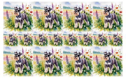 DecoCraft - Scenic Tiles Series - Watercolor Pets - Miniature Schnauzer