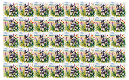 DecoCraft - Scenic Tiles Series - Watercolor Pets - Miniature Schnauzer
