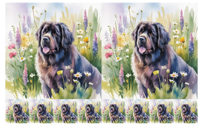 DecoCraft - Scenic Tiles Series - Watercolor Pets - Newfoundland