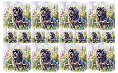 DecoCraft - Scenic Tiles Series - Watercolor Pets - Newfoundland