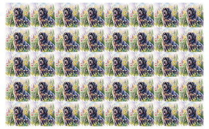 DecoCraft - Scenic Tiles Series - Watercolor Pets - Newfoundland