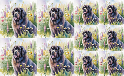 DecoCraft - Scenic Tiles Series - Watercolor Pets - Newfoundland