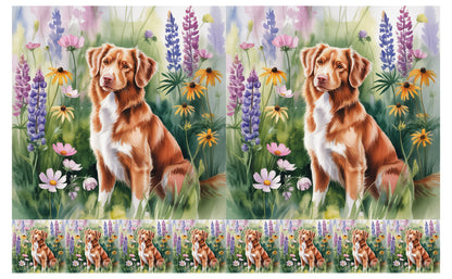 DecoCraft - Scenic Tiles Series - Watercolor Pets - Nova Scotia Duck Tolling Retriever