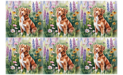 DecoCraft - Scenic Tiles Series - Watercolor Pets - Nova Scotia Duck Tolling Retriever