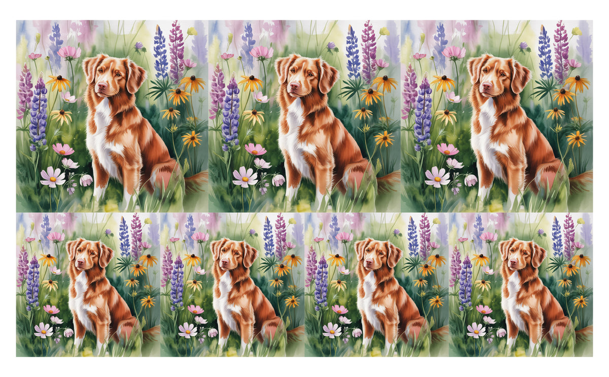 DecoCraft - Scenic Tiles Series - Watercolor Pets - Nova Scotia Duck Tolling Retriever