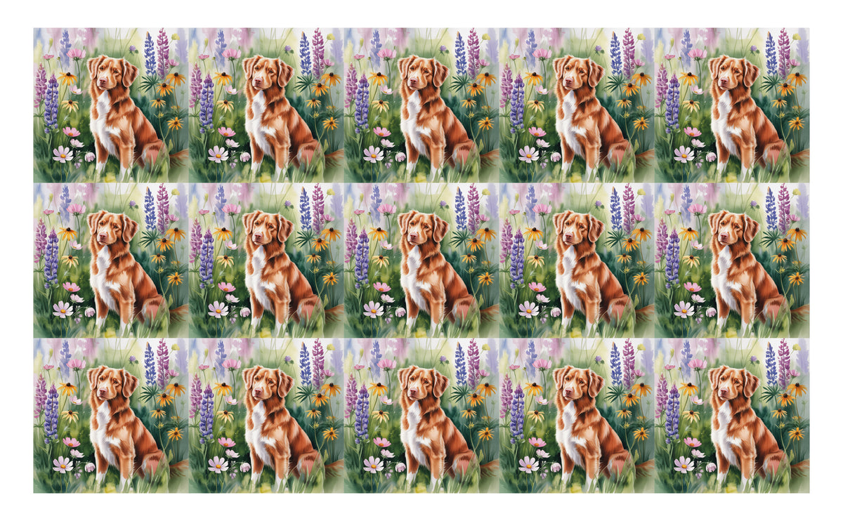 DecoCraft - Scenic Tiles Series - Watercolor Pets - Nova Scotia Duck Tolling Retriever