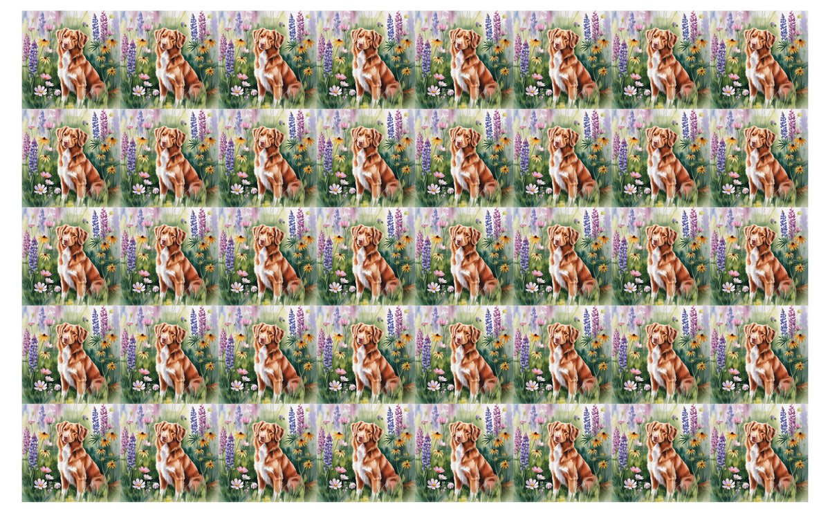 DecoCraft - Scenic Tiles Series - Watercolor Pets - Nova Scotia Duck Tolling Retriever