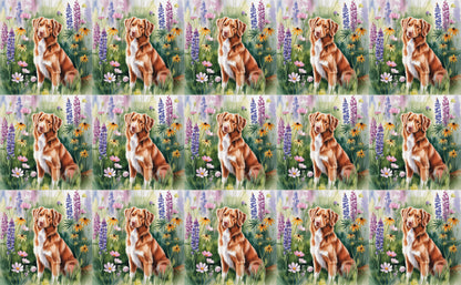 DecoCraft - Scenic Tiles Series - Watercolor Pets - Nova Scotia Duck Tolling Retriever