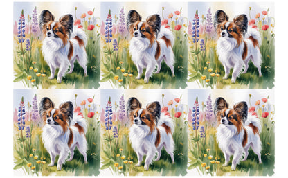 DecoCraft - Scenic Tiles Series - Watercolor Pets - Papillon