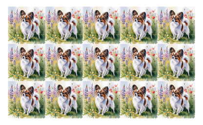 DecoCraft - Scenic Tiles Series - Watercolor Pets - Papillon