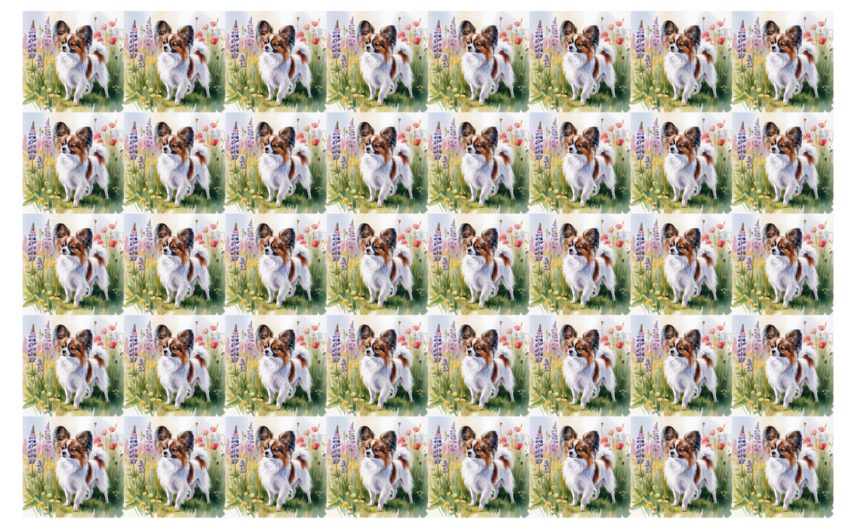 DecoCraft - Scenic Tiles Series - Watercolor Pets - Papillon
