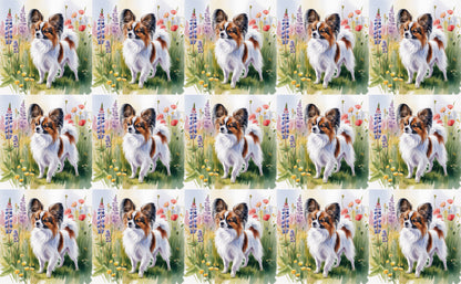 DecoCraft - Scenic Tiles Series - Watercolor Pets - Papillon
