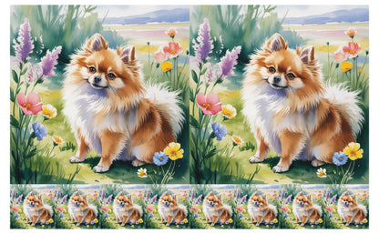 DecoCraft - Scenic Tiles Series - Watercolor Pets - Pomeranian