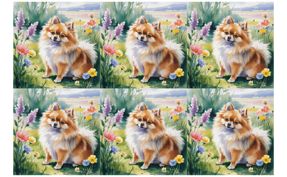 DecoCraft - Scenic Tiles Series - Watercolor Pets - Pomeranian