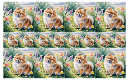 DecoCraft - Scenic Tiles Series - Watercolor Pets - Pomeranian