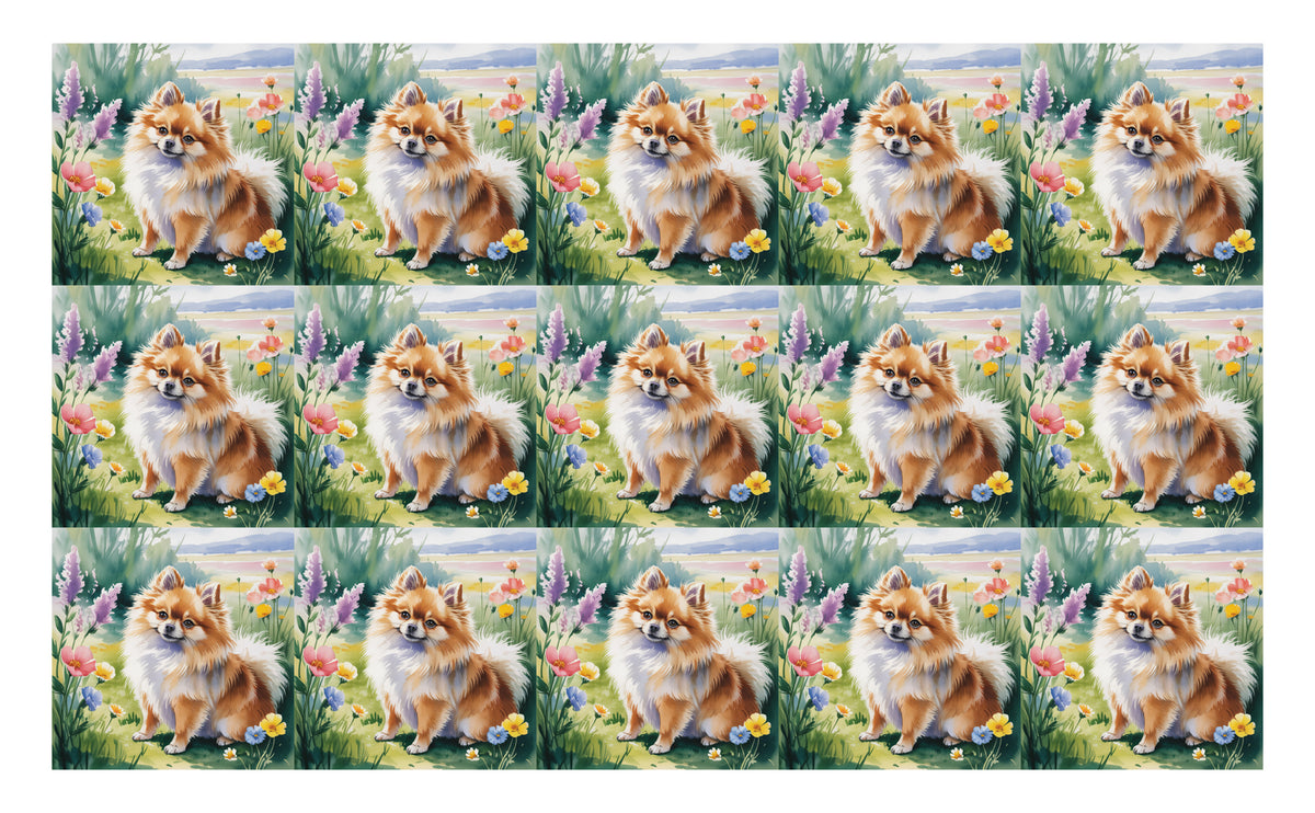 DecoCraft - Scenic Tiles Series - Watercolor Pets - Pomeranian