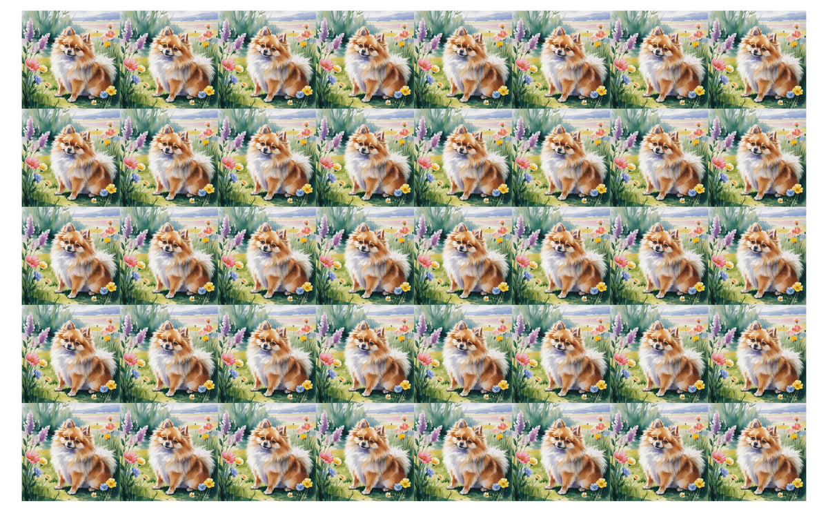 DecoCraft - Scenic Tiles Series - Watercolor Pets - Pomeranian