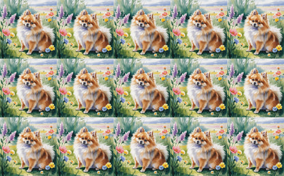 DecoCraft - Scenic Tiles Series - Watercolor Pets - Pomeranian