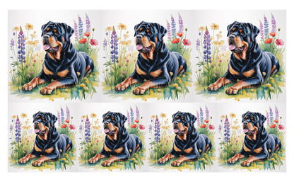 DecoCraft - Scenic Tiles Series - Watercolor Pets - Rottweiler