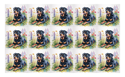 DecoCraft - Scenic Tiles Series - Watercolor Pets - Rottweiler