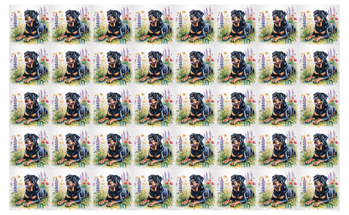 DecoCraft - Scenic Tiles Series - Watercolor Pets - Rottweiler