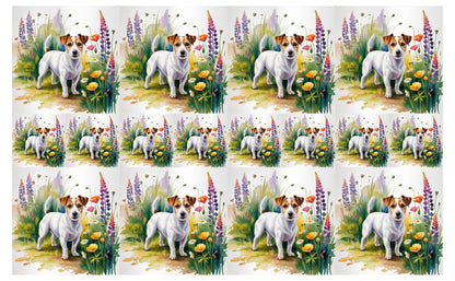 DecoCraft - Scenic Tiles Series - Watercolor Pets - Russell Terrier
