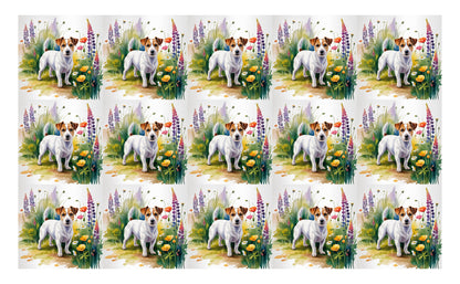 DecoCraft - Scenic Tiles Series - Watercolor Pets - Russell Terrier