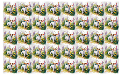 DecoCraft - Scenic Tiles Series - Watercolor Pets - Russell Terrier