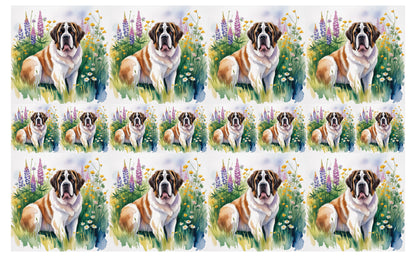 DecoCraft - Scenic Tiles Series - Watercolor Pets - Saint Bernard