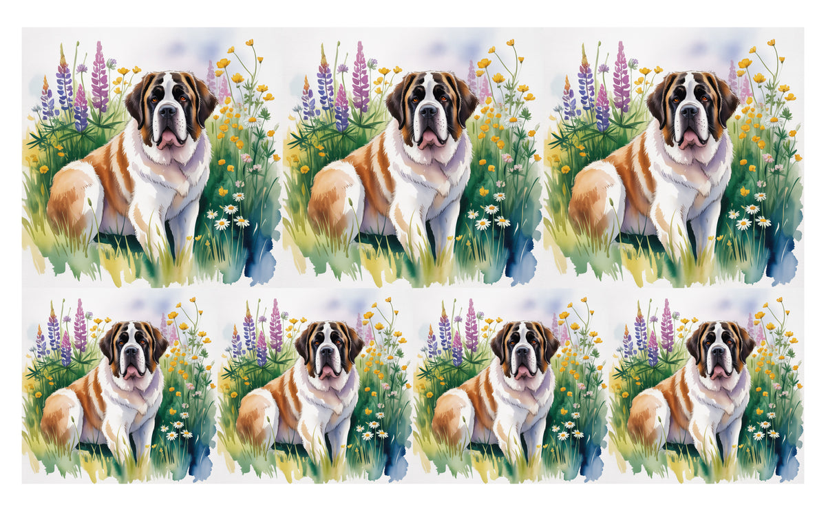 DecoCraft - Scenic Tiles Series - Watercolor Pets - Saint Bernard