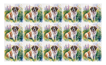 DecoCraft - Scenic Tiles Series - Watercolor Pets - Saint Bernard