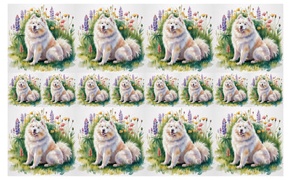DecoCraft - Scenic Tiles Series - Watercolor Pets - Samoyed