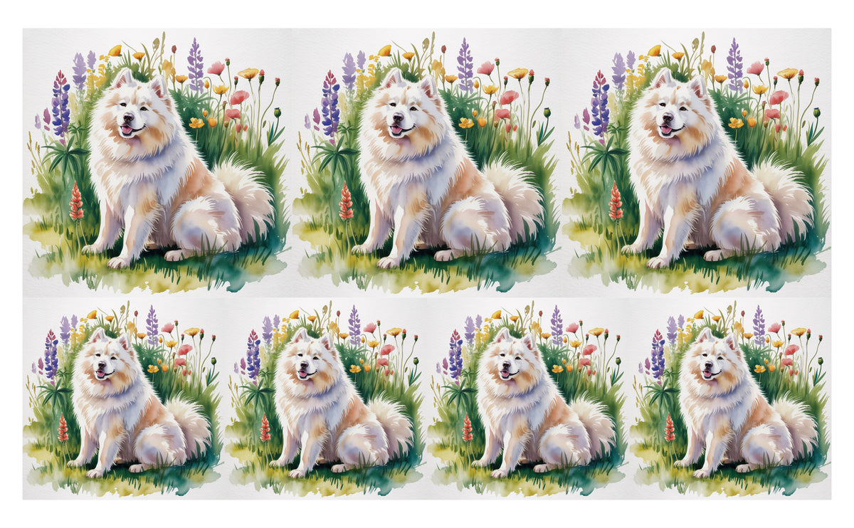 DecoCraft - Scenic Tiles Series - Watercolor Pets - Samoyed
