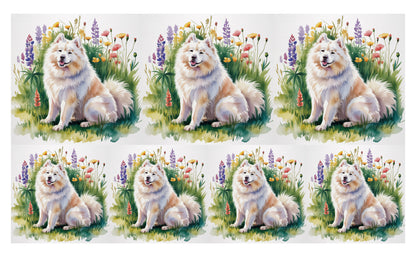 DecoCraft - Scenic Tiles Series - Watercolor Pets - Samoyed