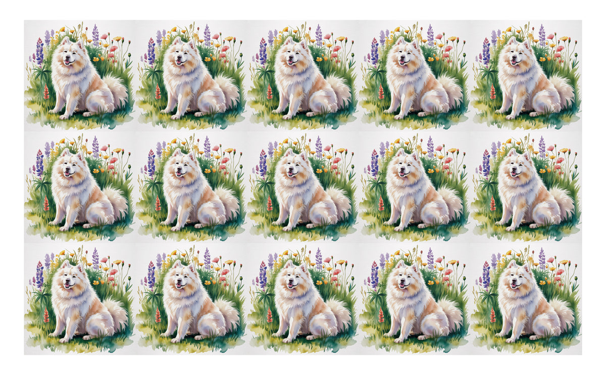DecoCraft - Scenic Tiles Series - Watercolor Pets - Samoyed
