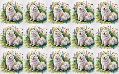 DecoCraft - Scenic Tiles Series - Watercolor Pets - Samoyed