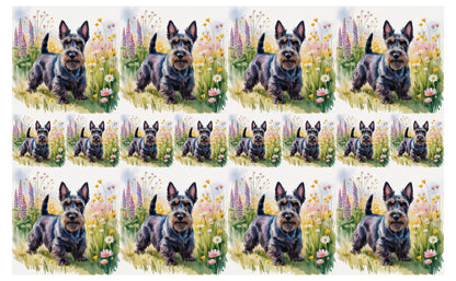 DecoCraft - Scenic Tiles Series - Watercolor Pets - Scottish Terrier