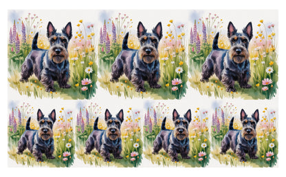 DecoCraft - Scenic Tiles Series - Watercolor Pets - Scottish Terrier